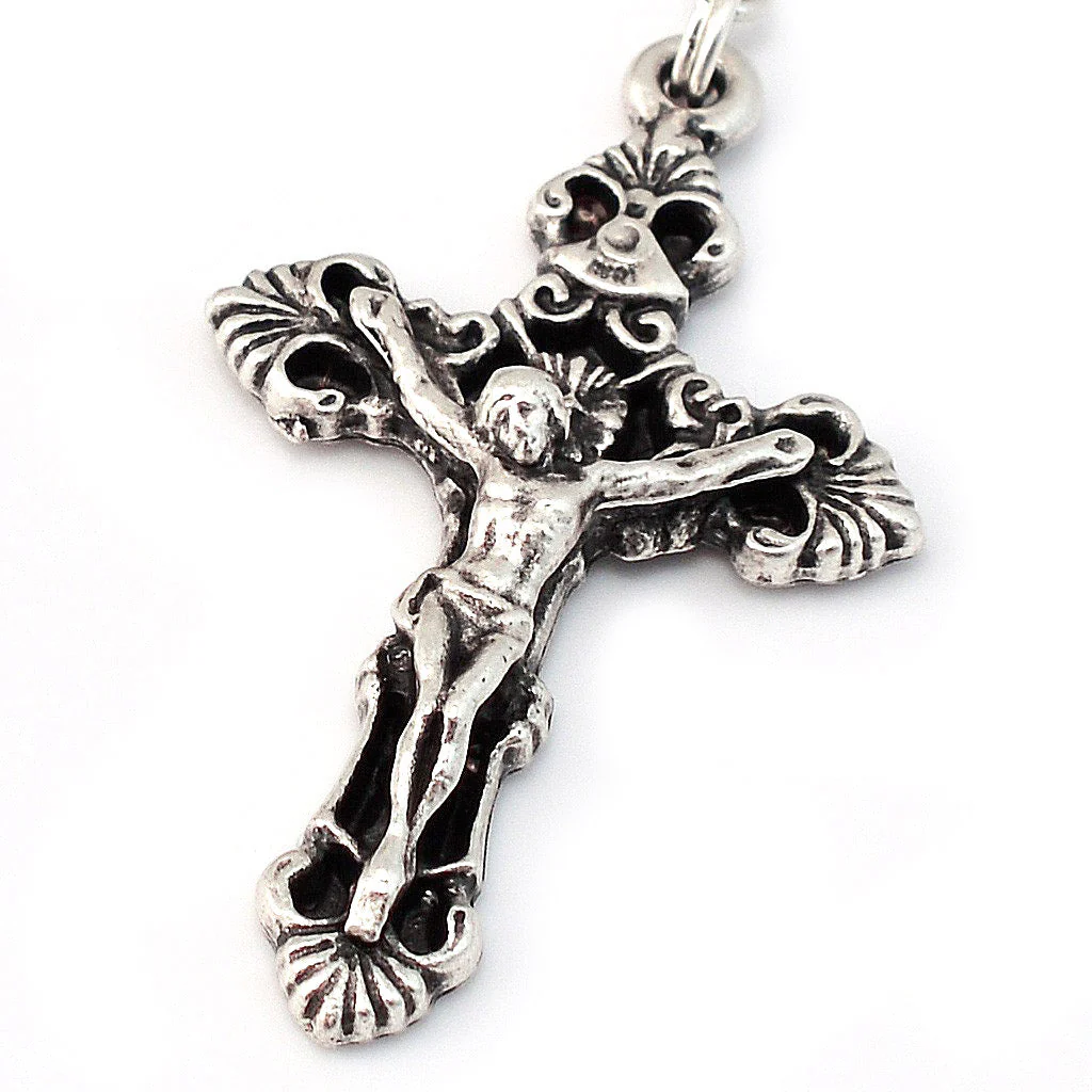 Saint Jacinta Marto Sky Blue & Silver Rosary - Image 2