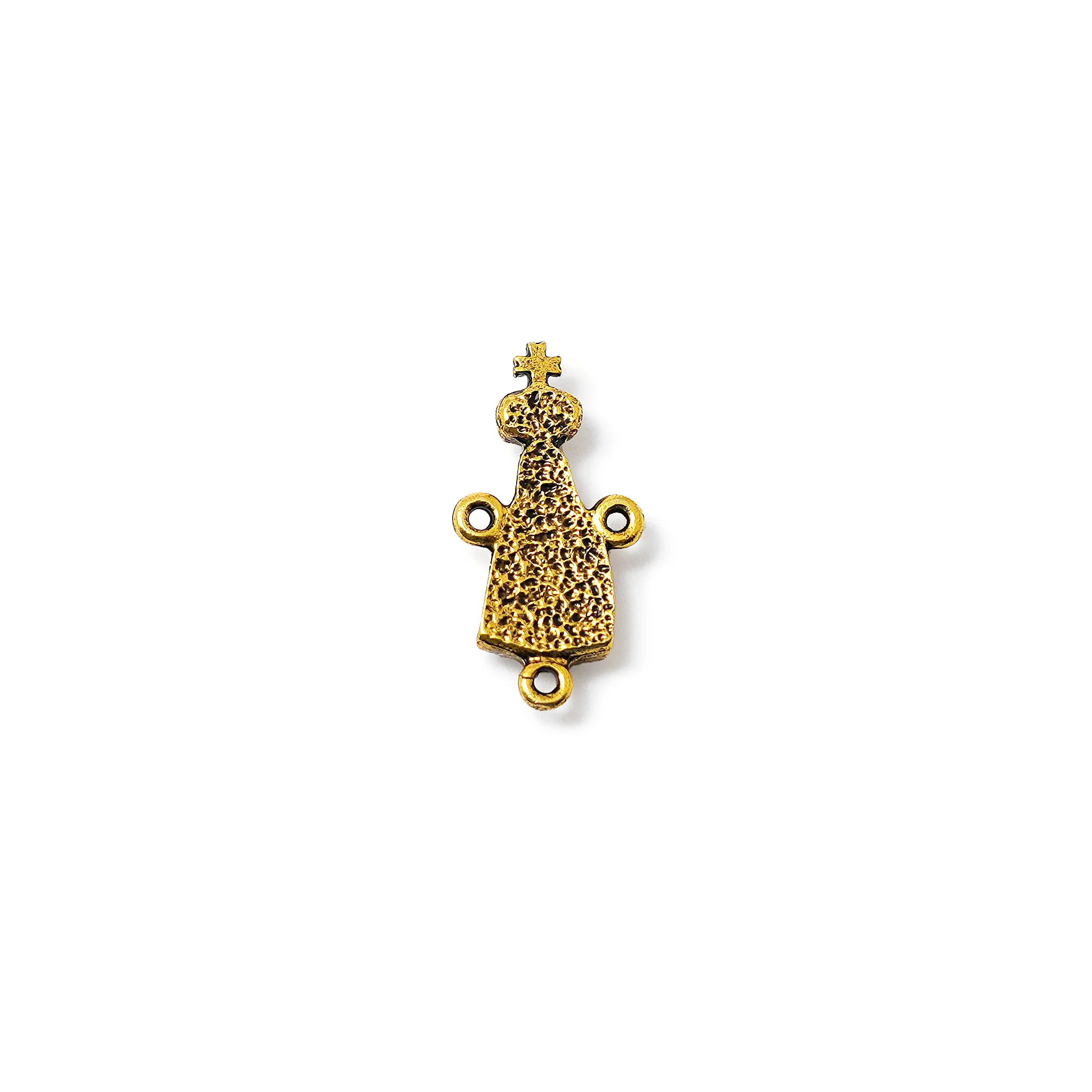 Fatima Rosary With Crown, Marbled Grey & Gold - Image 5