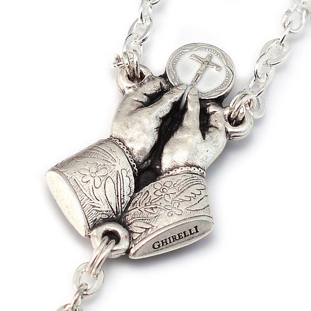 Fatima Immaculate Heart Red & Silver Rosary - Image 4
