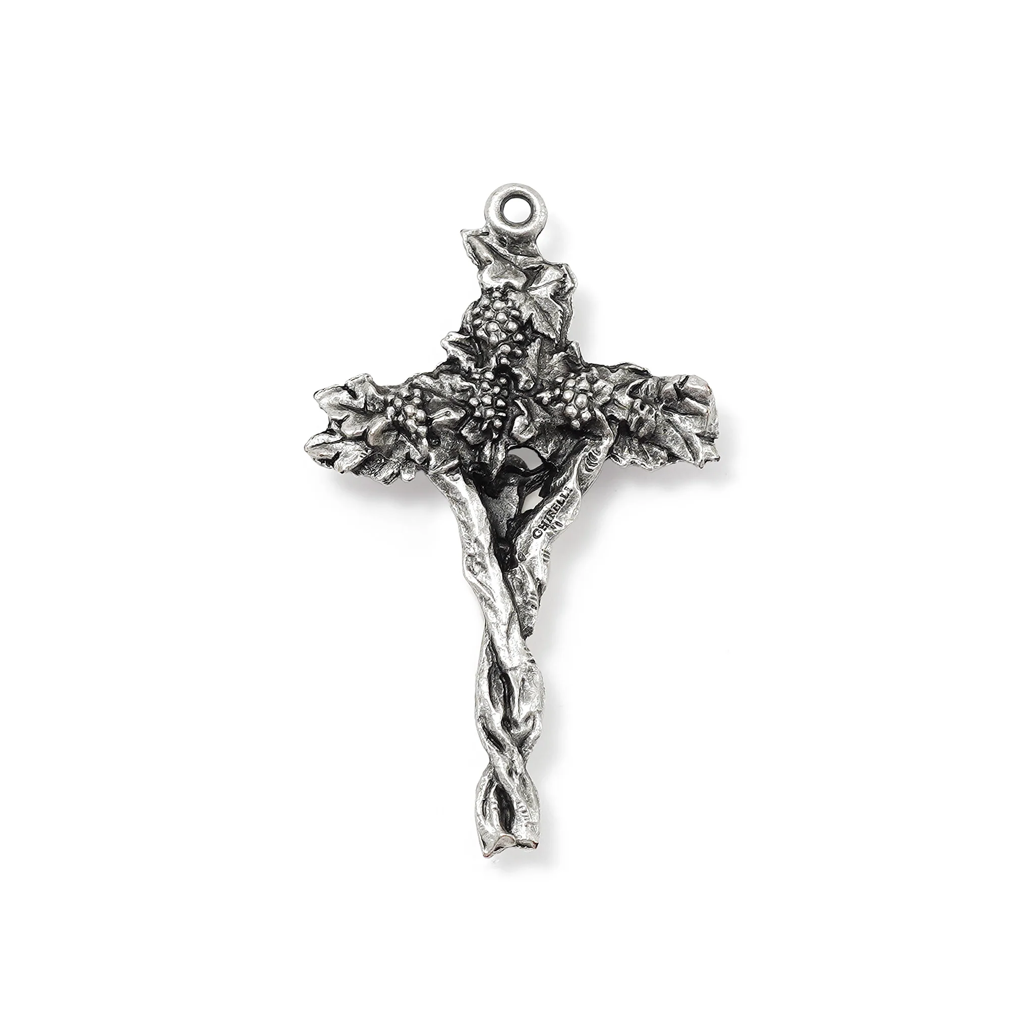 Saint Francis and Saint Clare of Assisi Wood & Silver Rosary - Image 3